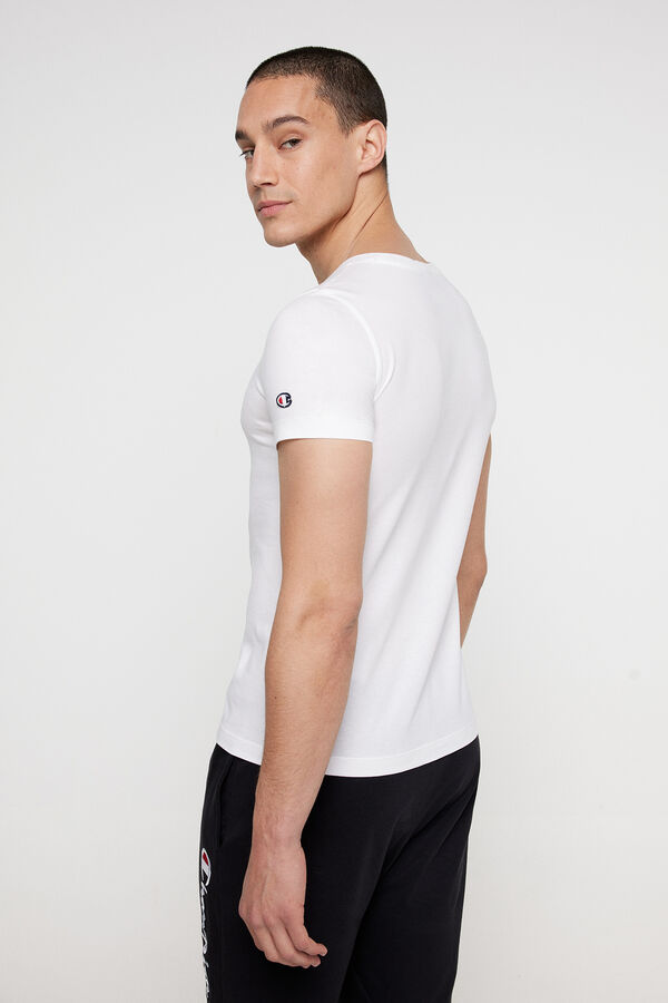 Champion T-shirt manga curta de homem branco