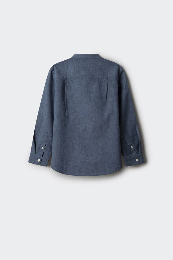 Springfield Kids Camisa linho menino azul