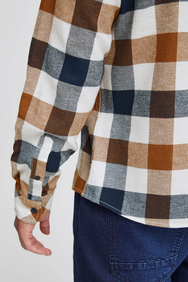 Blend Camisa de Manga Larga Cuadros estampado