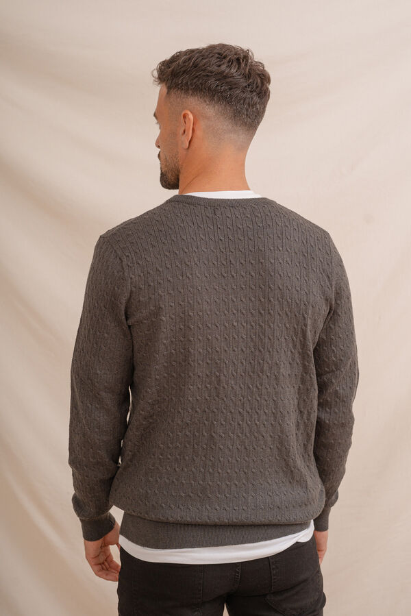 Celopman Jersey Nudos Cuello Caja verde