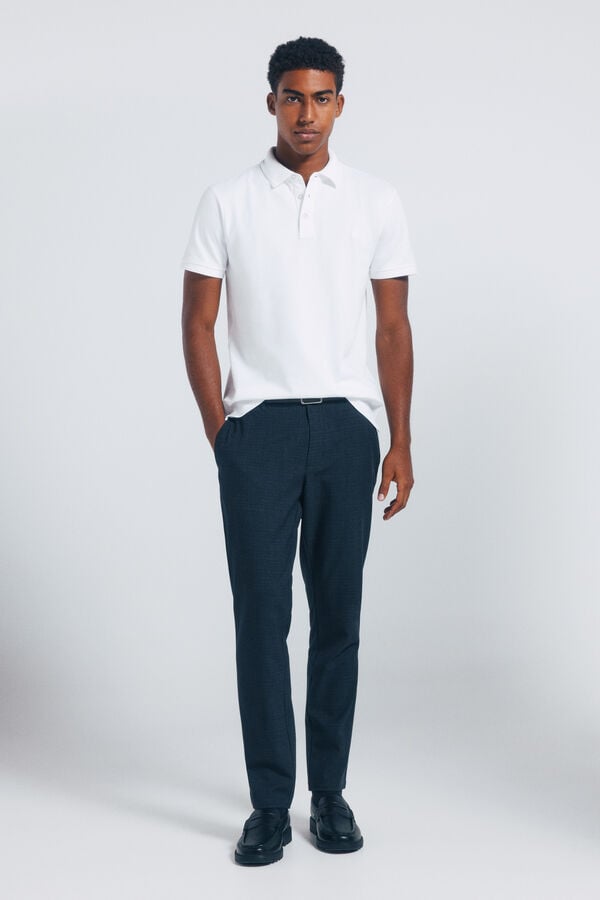 Springfield Polo piqu&eacute; slim fit branco