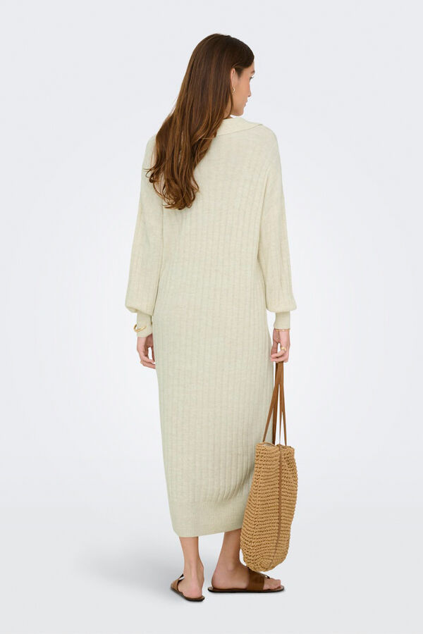 Only Vestido largo de punto beige