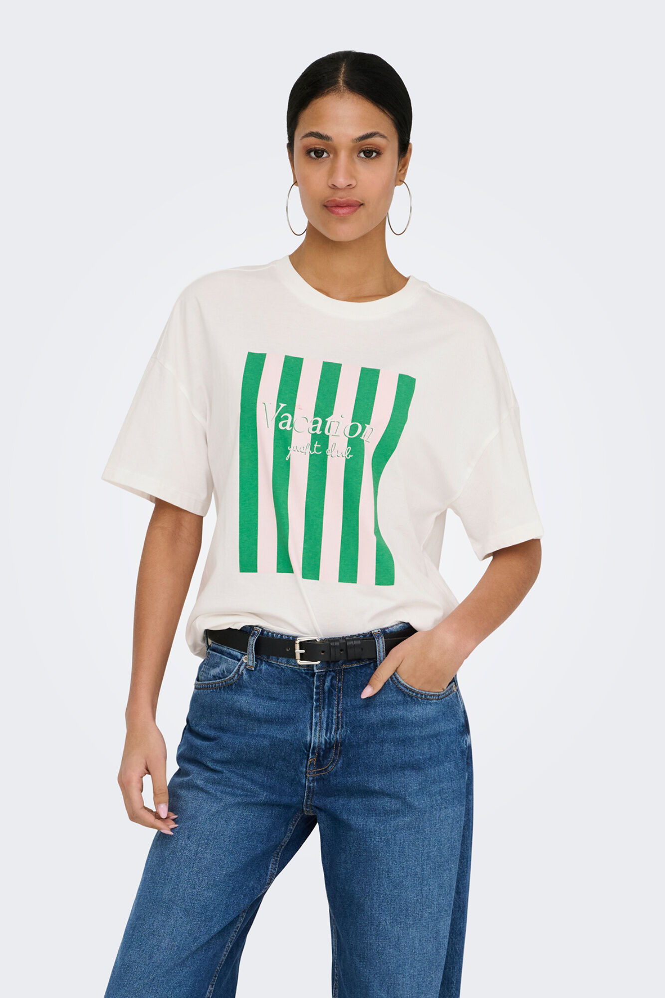 JDY T-shirt oversize de manga curta