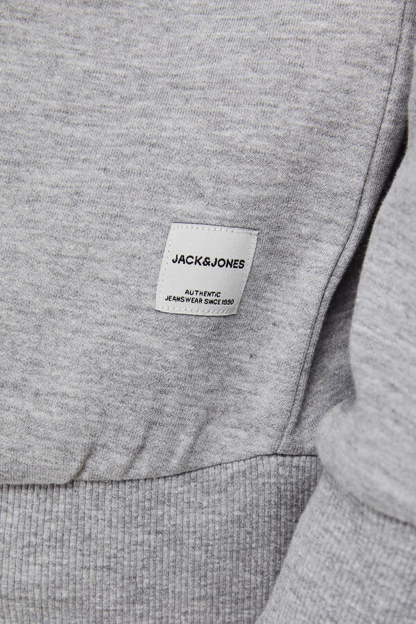 Jack & Jones PLUS Sweatshirt gola redonda básica PLUS cinzento