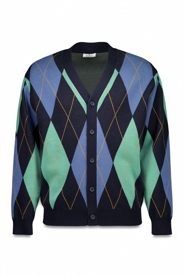 Springfield C&aacute;rdigan rombos azul