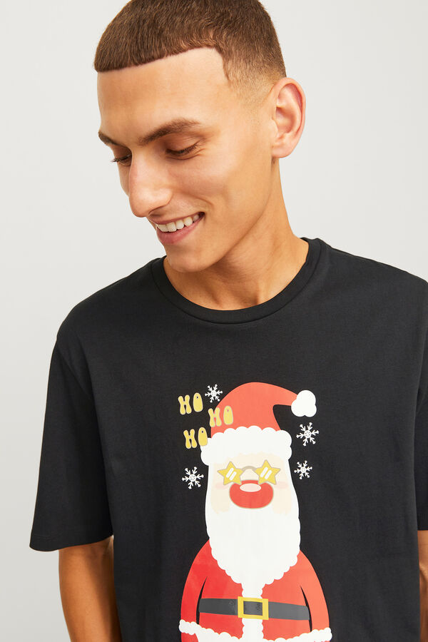Jack & Jones Camiseta est&aacute;ndar fit Navidad negro