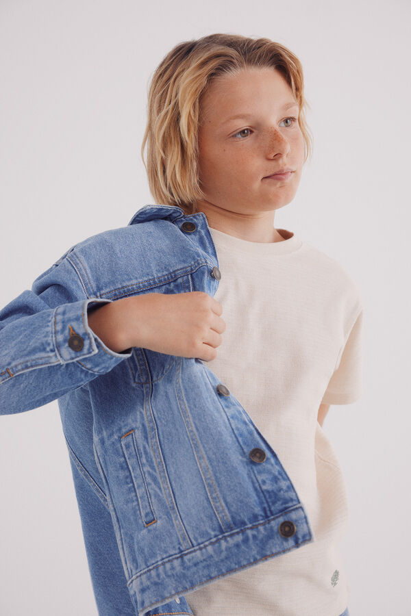 Springfield Kids T-shirt de menino com textura bege