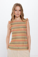 Springfield Camiseta Estructura Multicolor kaki