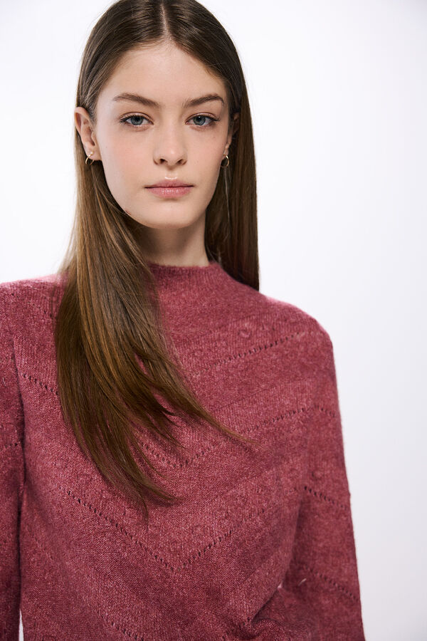 Springfield Su&eacute;ter estruturado Chevron rosa