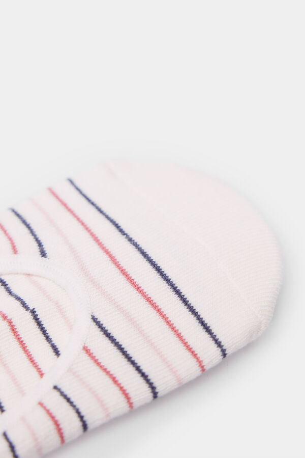 Springfield Calcet&iacute;n invisible rayas beige