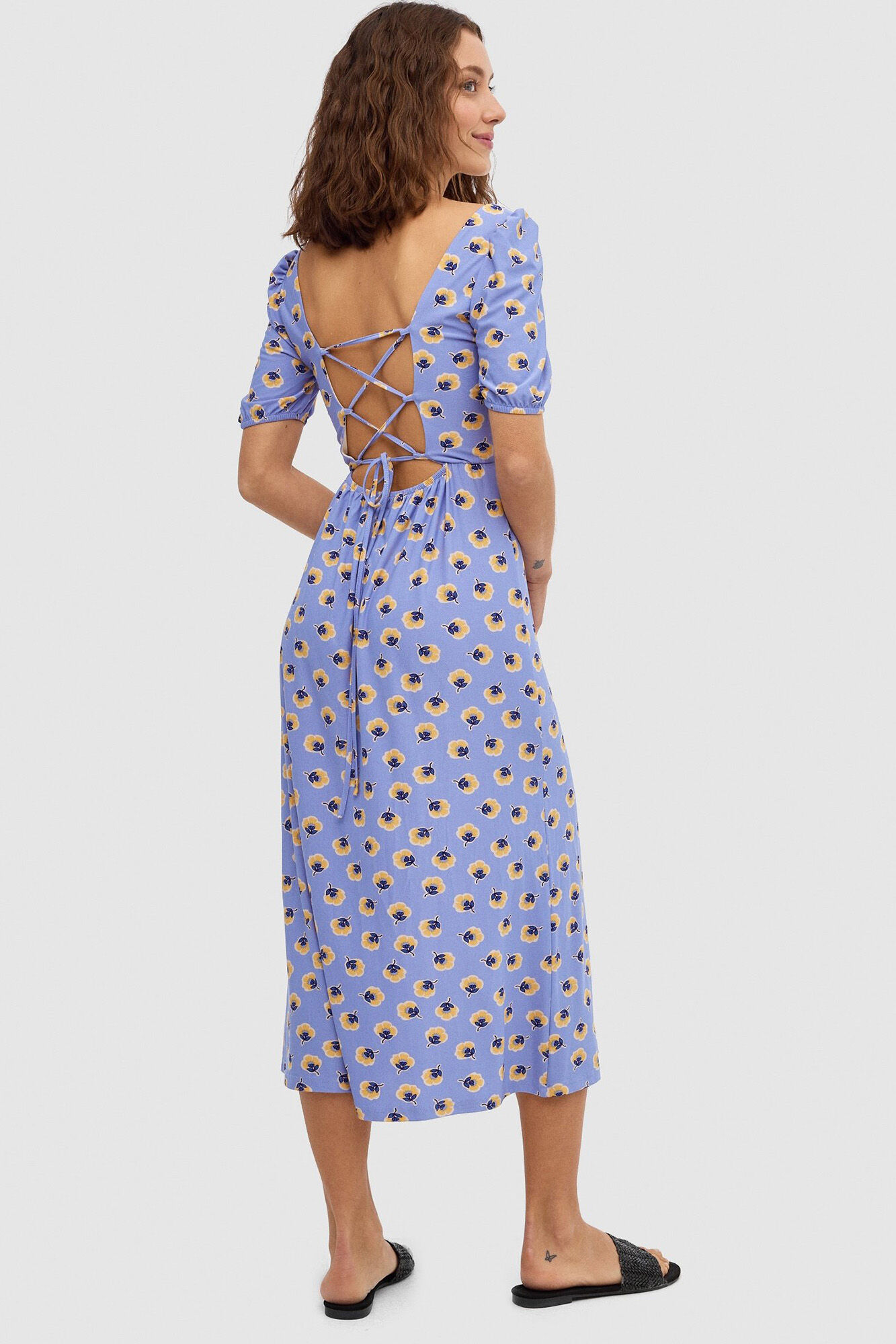 Inside Vestido Midi Espalda Lazada