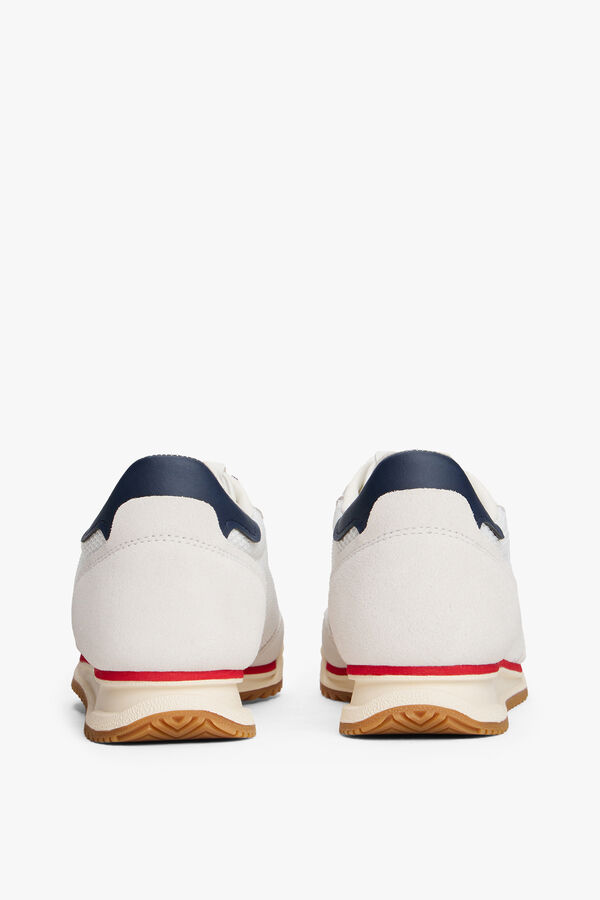 Tommy Jeans T&ecirc;nis Tommy Jeans branco com detalhes em azul e vermelho azul