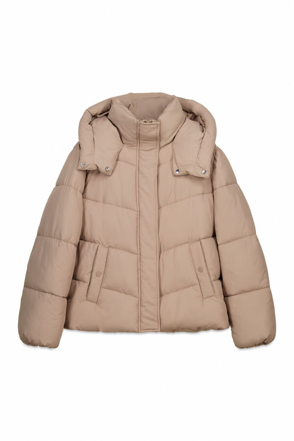 Springfield Casaco acolchoado com capuz cinzento