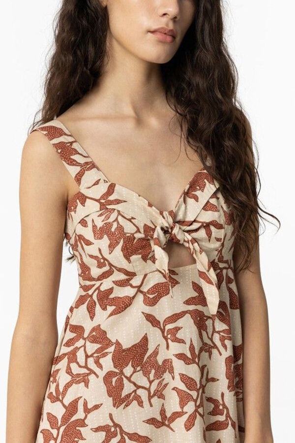 Tiffosi Vestido Cut Out con Nudo nude