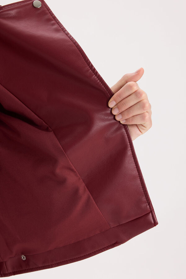 DeFacto Chaqueta biker efecto piel estampado