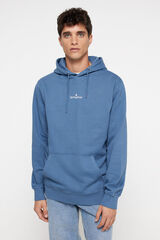 Springfield Sweatshirt capuz b&aacute;sico lavado azul