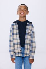 Springfield Kids Camisa cuadros capucha ni&ntilde;o blanco