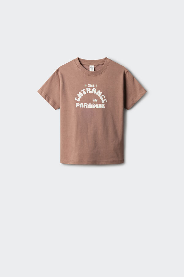 Springfield Kids Camiseta Paradise ni&ntilde;o rosa