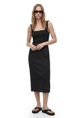 Koton Vestido midi de bolinhas preto