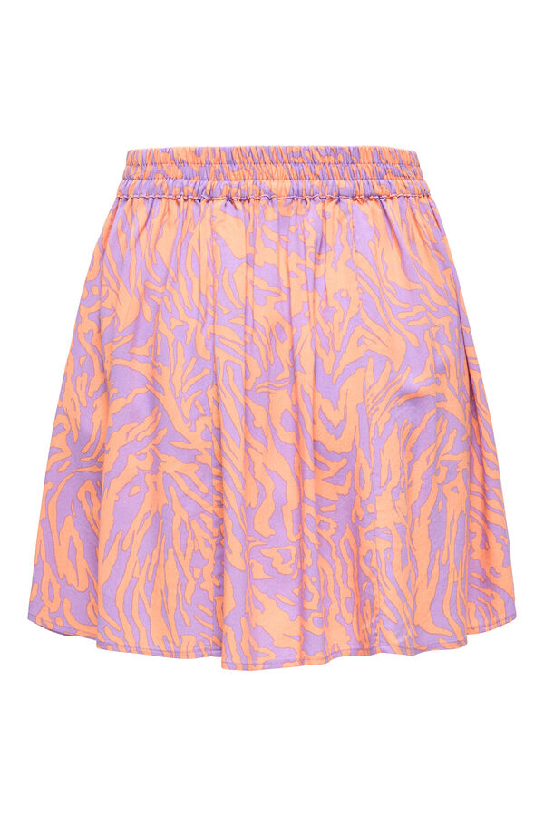 Only Saia curta fluida rosa