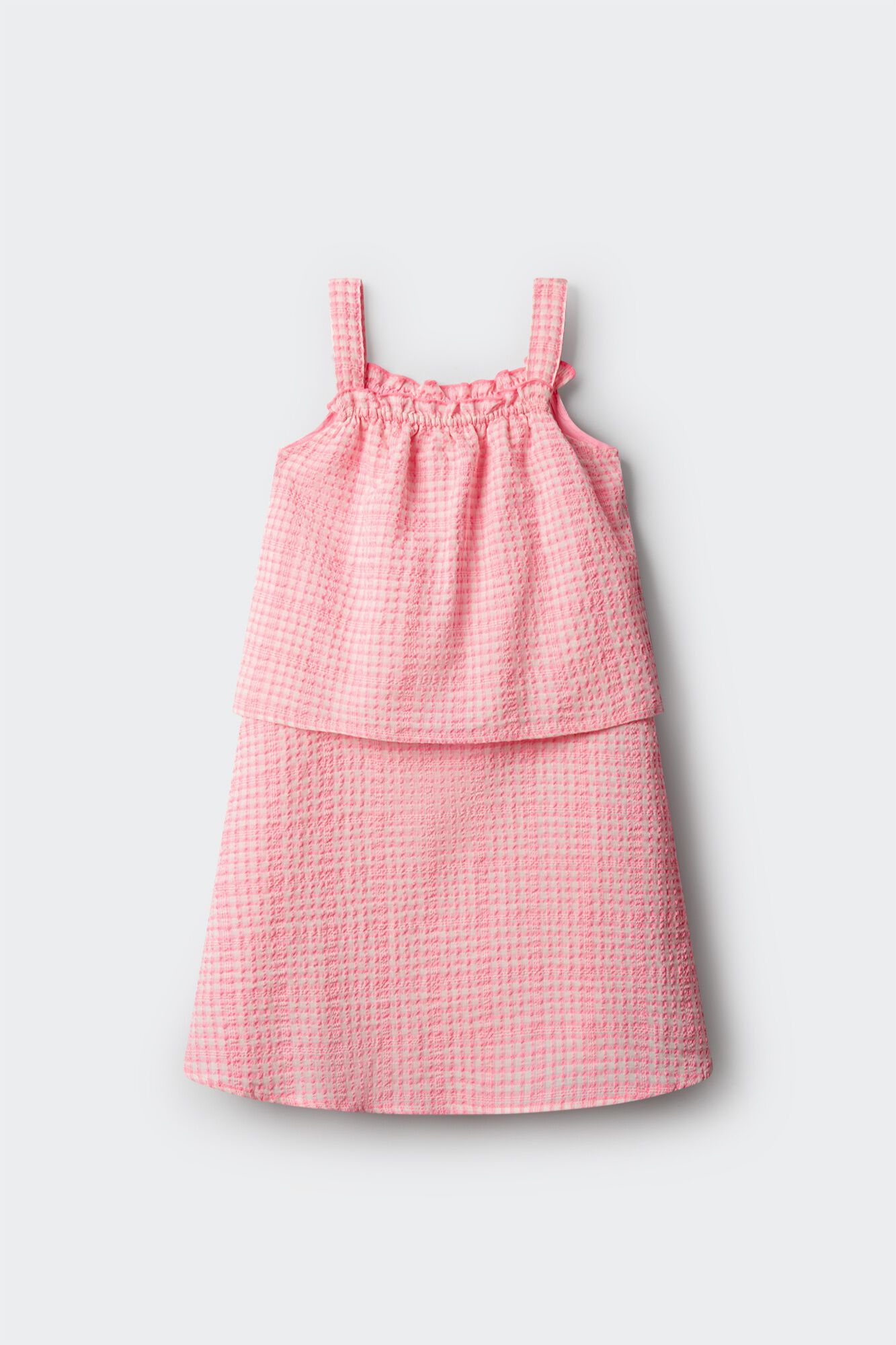 Springfield Kids Vestido duplo estampado vichy menina