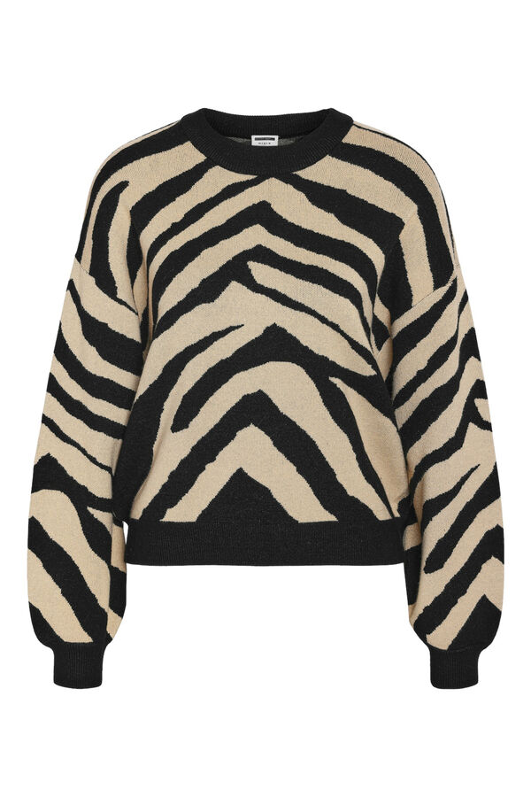 Noisy May Jersey en punto de jacquard negro