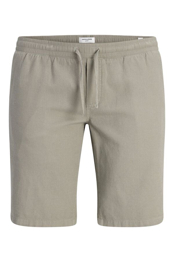 Jack & Jones PLUS Bermuda loose fit algod&oacute;n gris