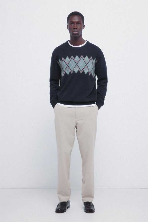Springfield Jersey jacquard X'mas azul