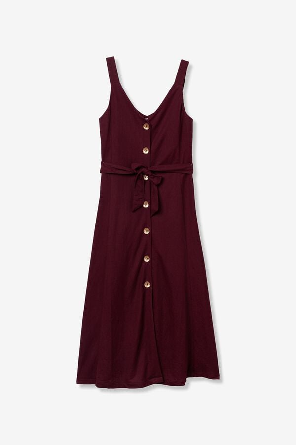 Tiffosi Vestido midi com bot&otilde;es estampado