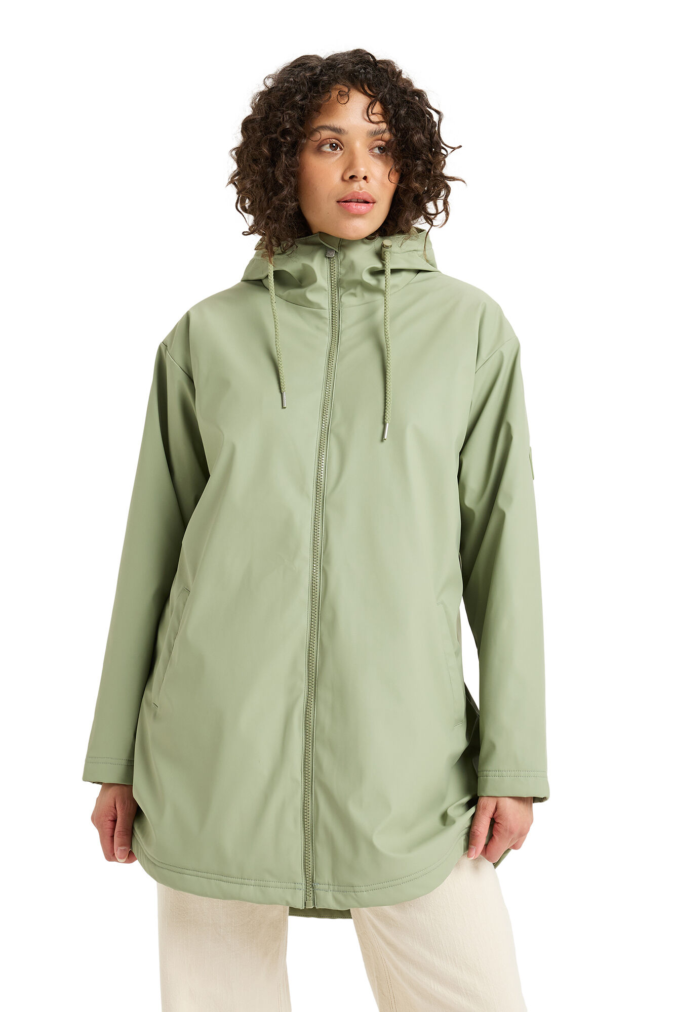 Roxy Rain Road Polar Zip - Trenka para lluvia para mujer