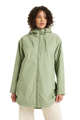 Roxy Rain Road Polar Zip - Trenka para lluvia para mujer kaki