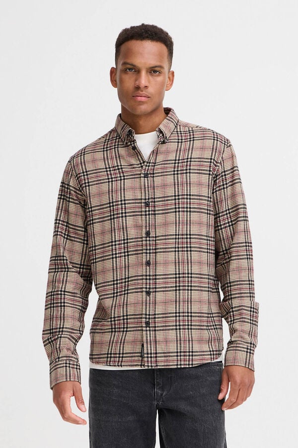 Blend Camisa de cuadros negro