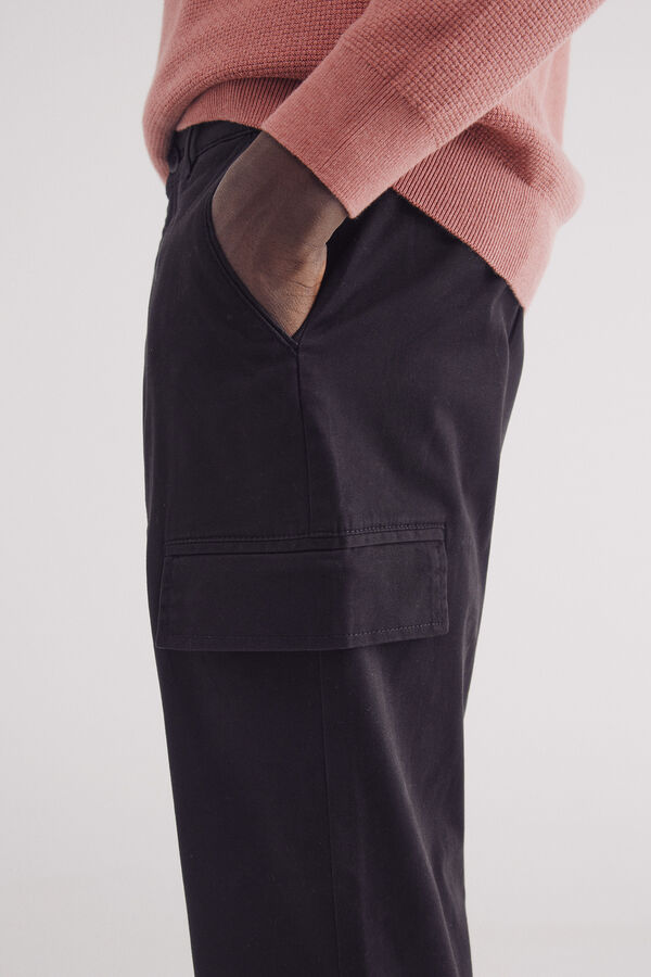 Springfield Cal&ccedil;as chino cargo slim fit preto