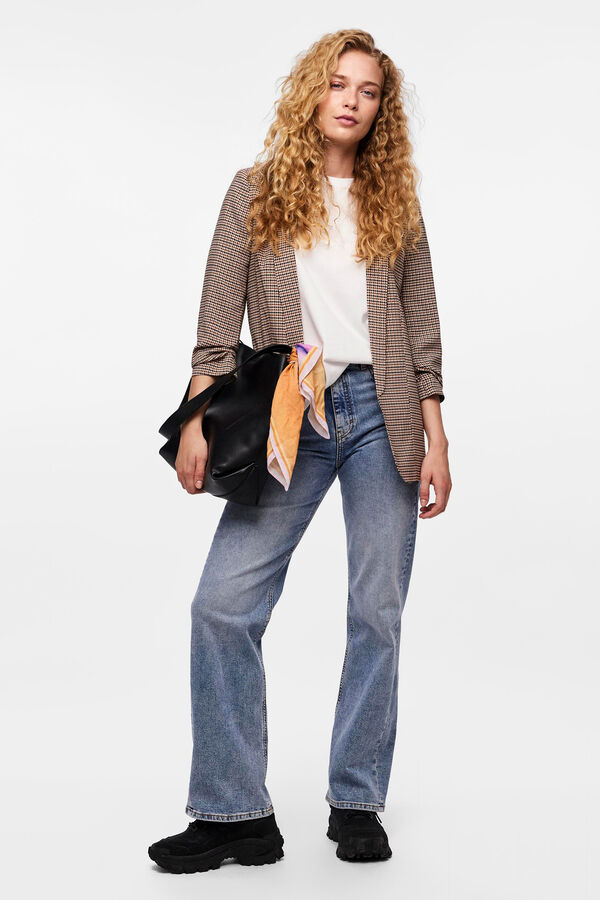 Pieces Blazer estampada verde