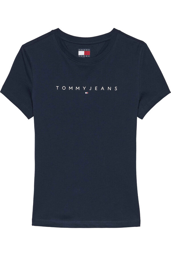 Tommy Jeans T-shirt slim manga curta azul