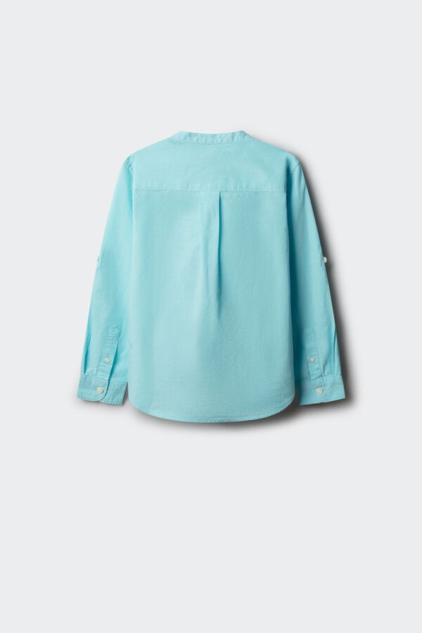 Springfield Kids Camisa cotton slub ni&ntilde;o turquesa
