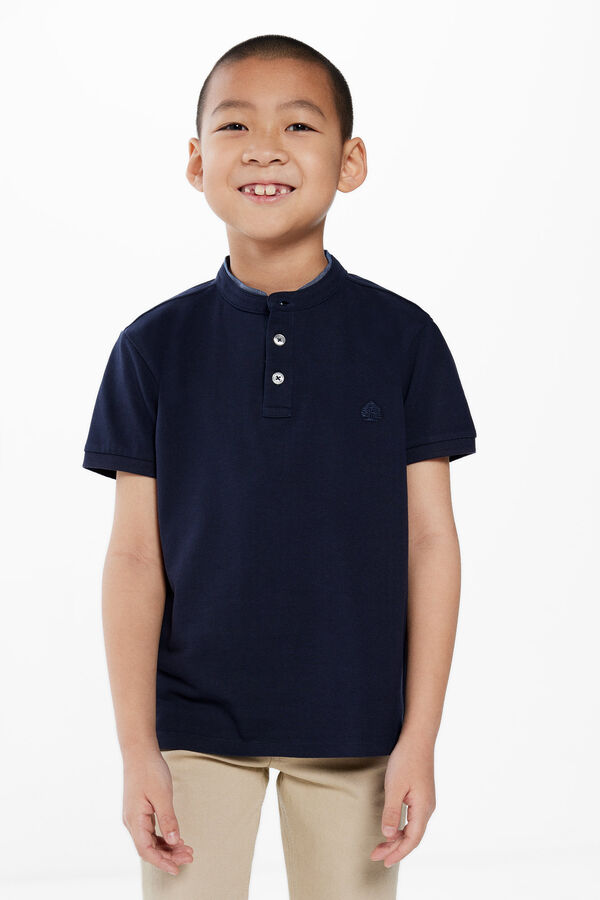 Springfield Kids Polo cuello mao ni&ntilde;o azul