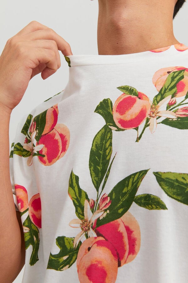 Jack & Jones Camiseta print floral blanco