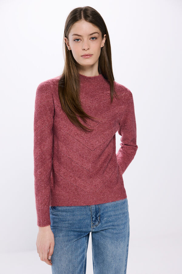 Springfield Su&eacute;ter estruturado Chevron rosa