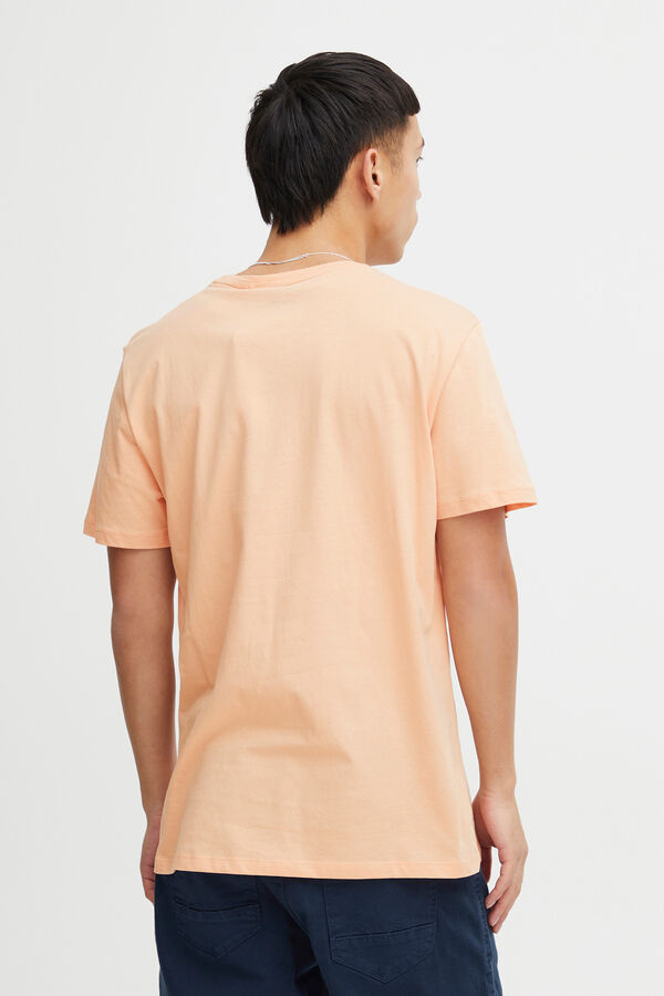 Blend T-shirt Manga Curta - Bolso Estampado rosa