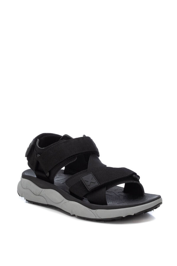 XTI Sandalia estilo trekking de hombre negro
