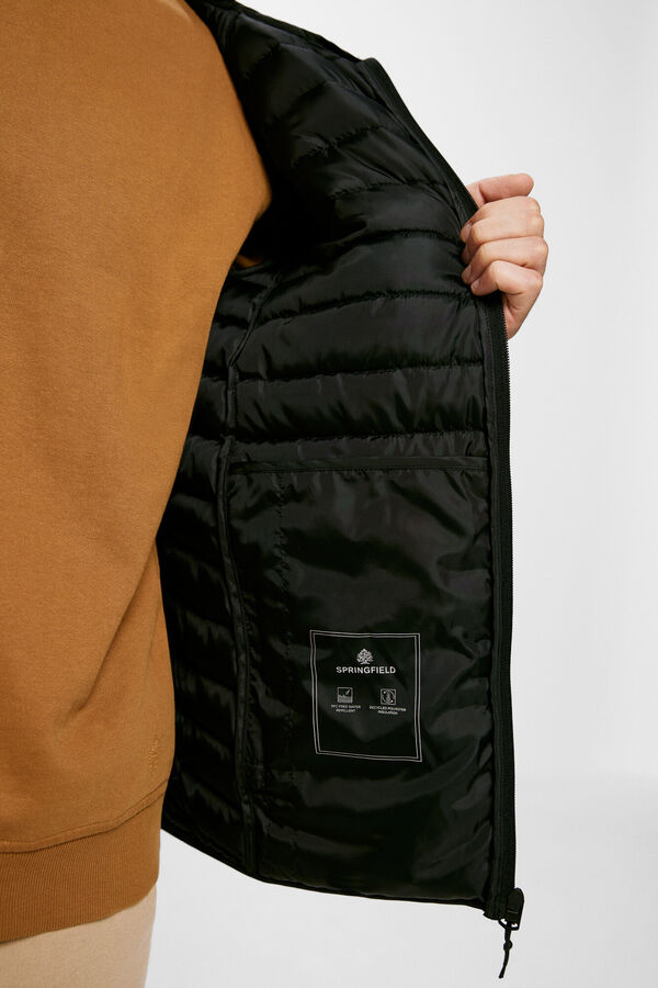 Springfield Casaco acolchoado capuz preto