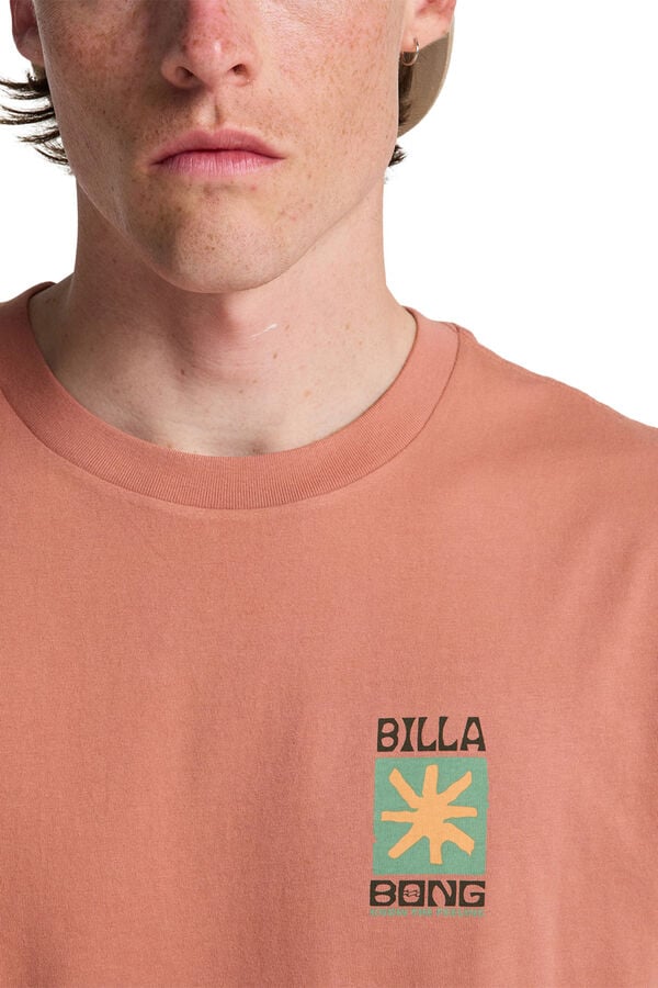 Billabong T-shirt manga curta borgonha