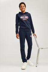 Jack & Jones Junior jogger de algod&oacute;n slim fit azul