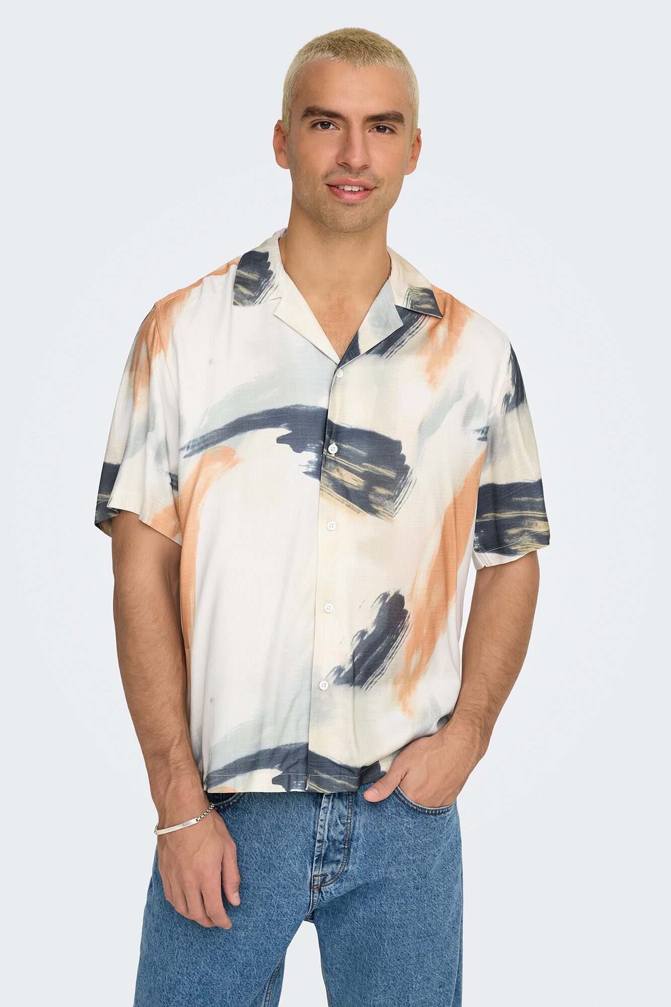Only & Sons Camisa de hombre regular fit manga corta