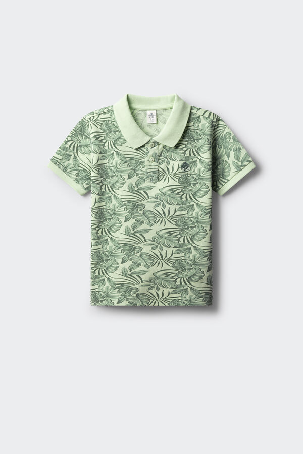 Springfield Kids Camisa polo havaiana para criança verde