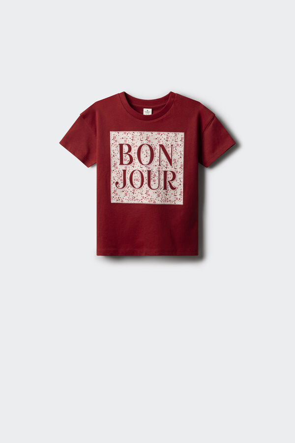 Springfield Kids Camiseta Paris ni&ntilde;a rojo