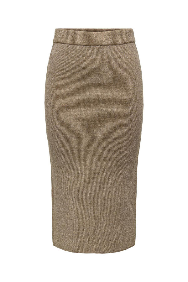 Only Falda midi de punto nude