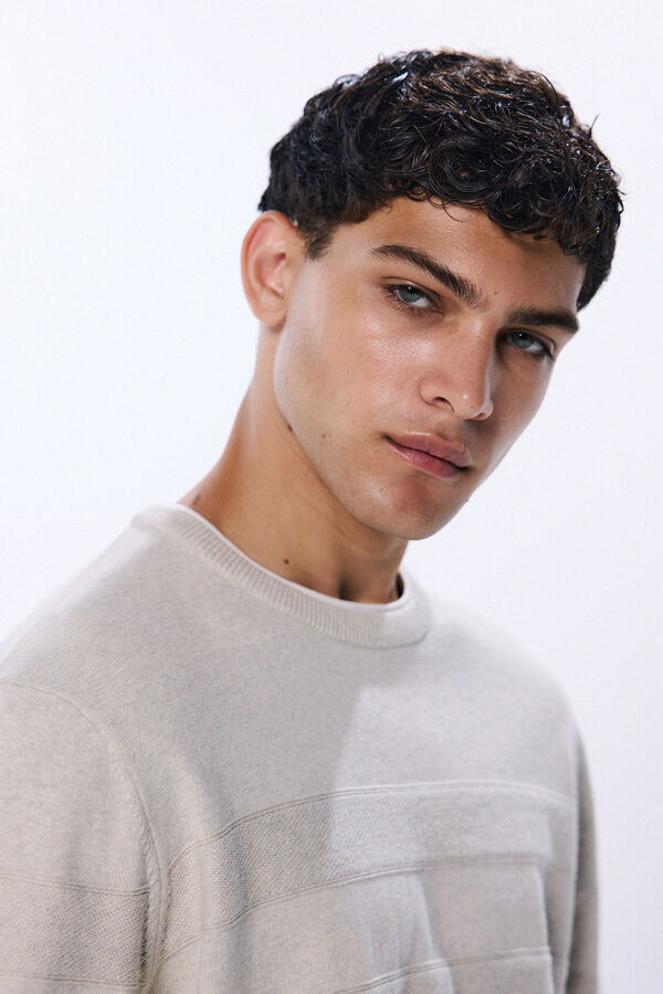 Springfield Jersey cuello doble gris