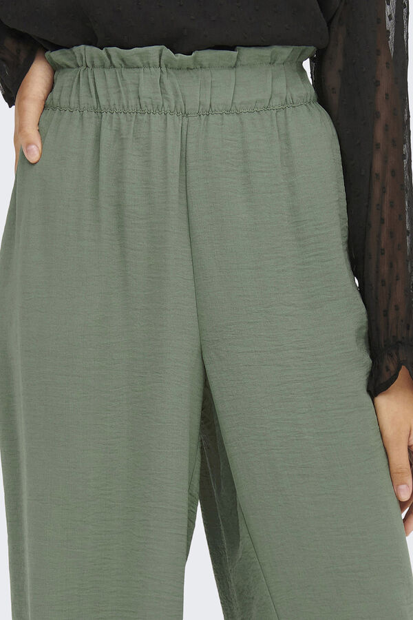 JDY Pantal&oacute;n ancho verde